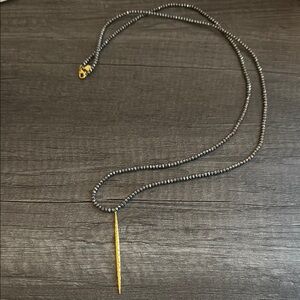 Gorjana Gold and Black Minimalist Necklace
